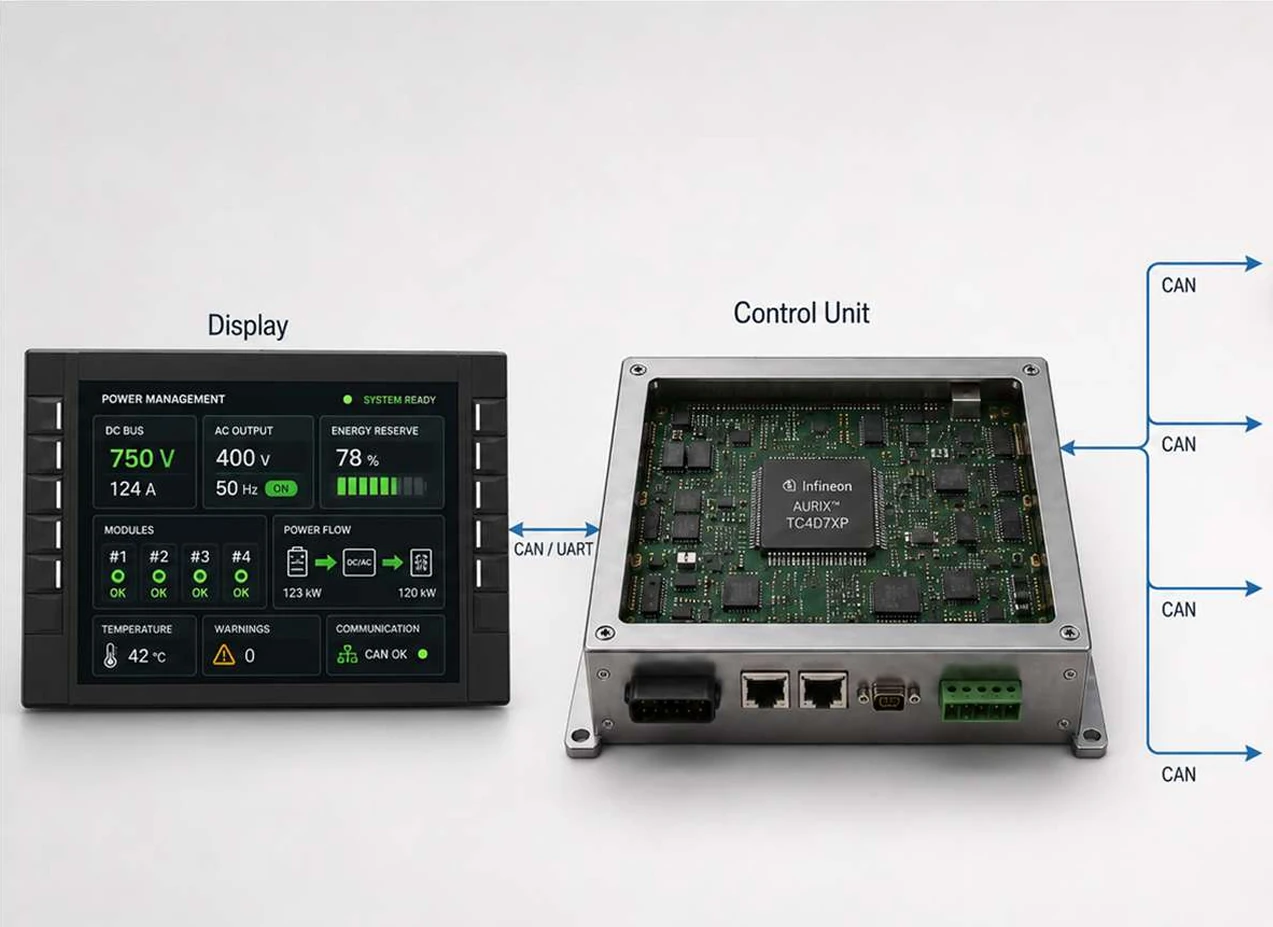 Control unit and operator display